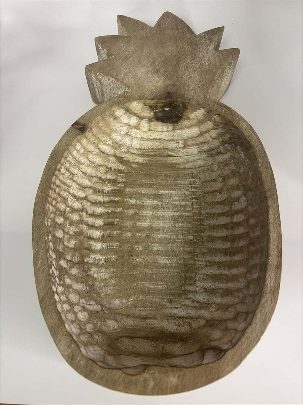 Carved Pineapple Decorative Tray 12”x7”x2”